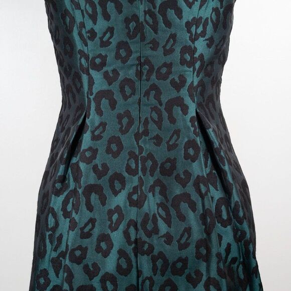 Ann Taylor LOFT Petite Leopard Jacquard Flare Dress - Picture 12 of 12